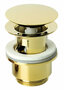 Damixa 2385077 acc wastafel klikplug gepolijst messing pvd (met overloop uitsparing)