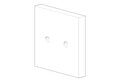 Rosace Pour support de douche 60 x 60 x 9 mm Chrome