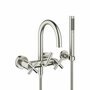 Dornbracht 25133892-06 badmengkraan voor wandmontage met douchegarnituur platina geborsteld