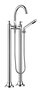 Dornbracht 25943819-00 2-hole bath mixer for free-standing installation with shower set chrome